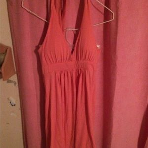 Pink halter dress